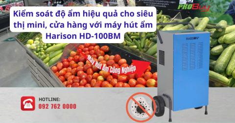 Kiểm soát độ ẩm hiệu quả cho siêu thị mini, cửa hàng với  máy hút ẩm Harison HD-100BM